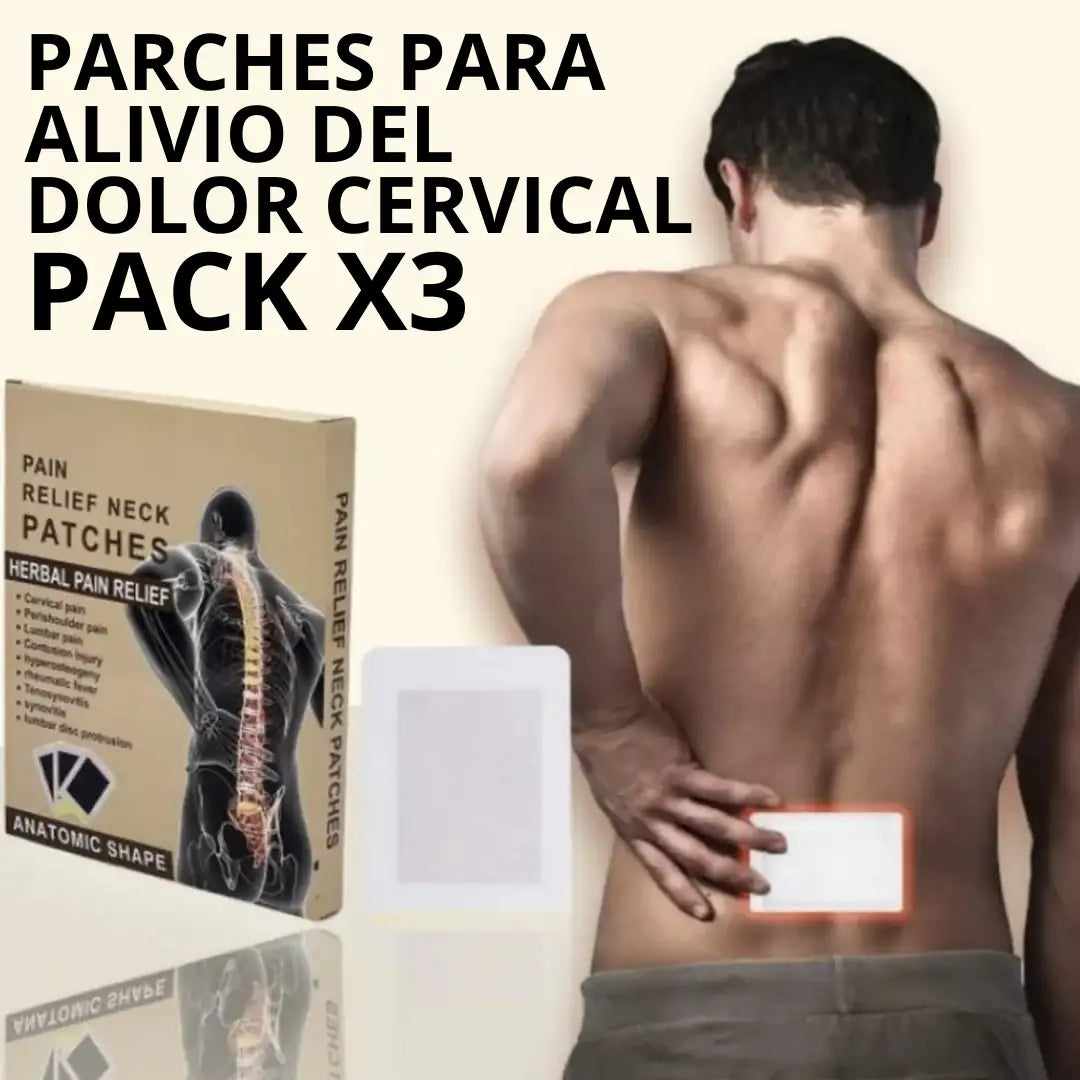 Pack x3 parches para alivio inmediato del dolor lumbar