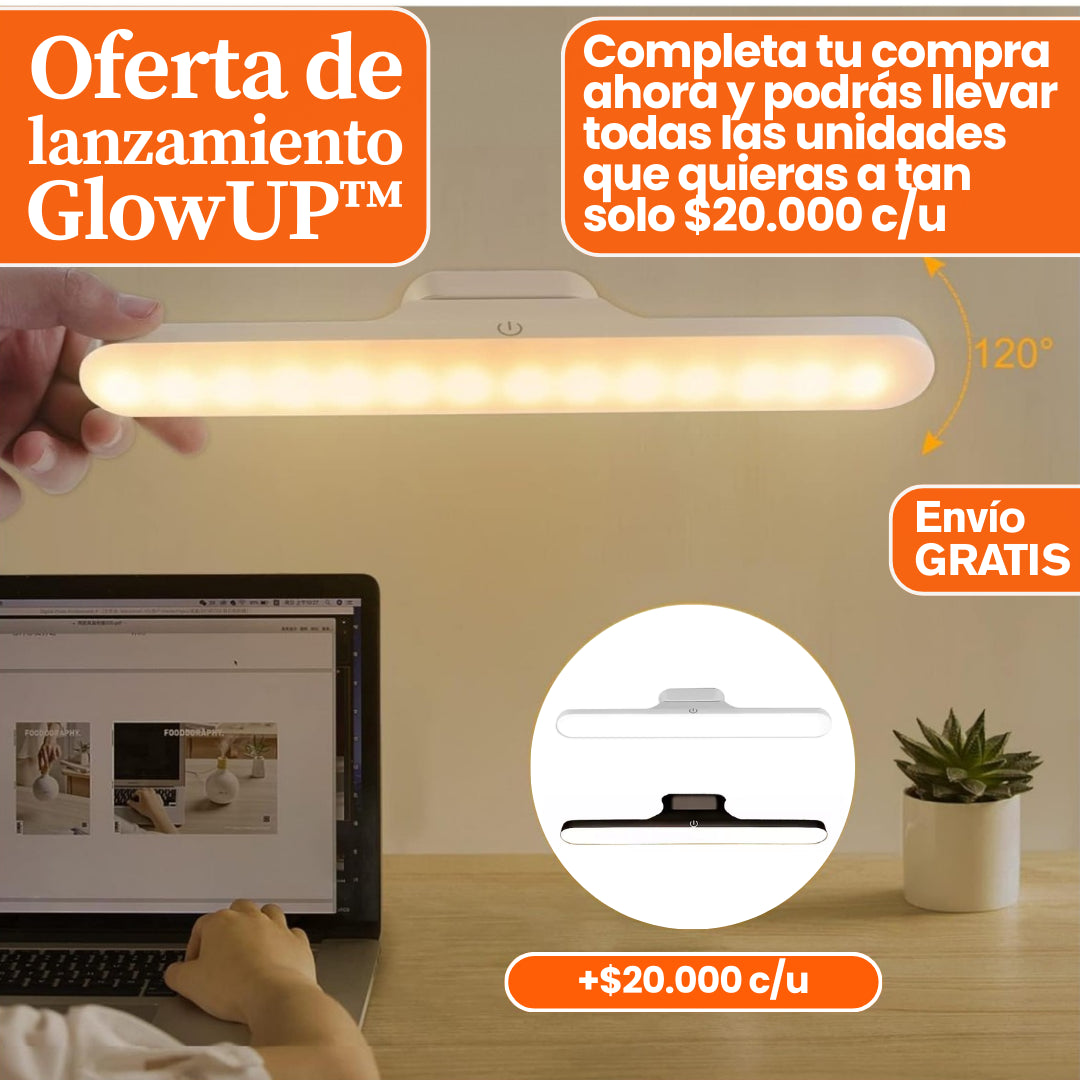 GlowUp™: Barra de luz táctil con brillo ajustable