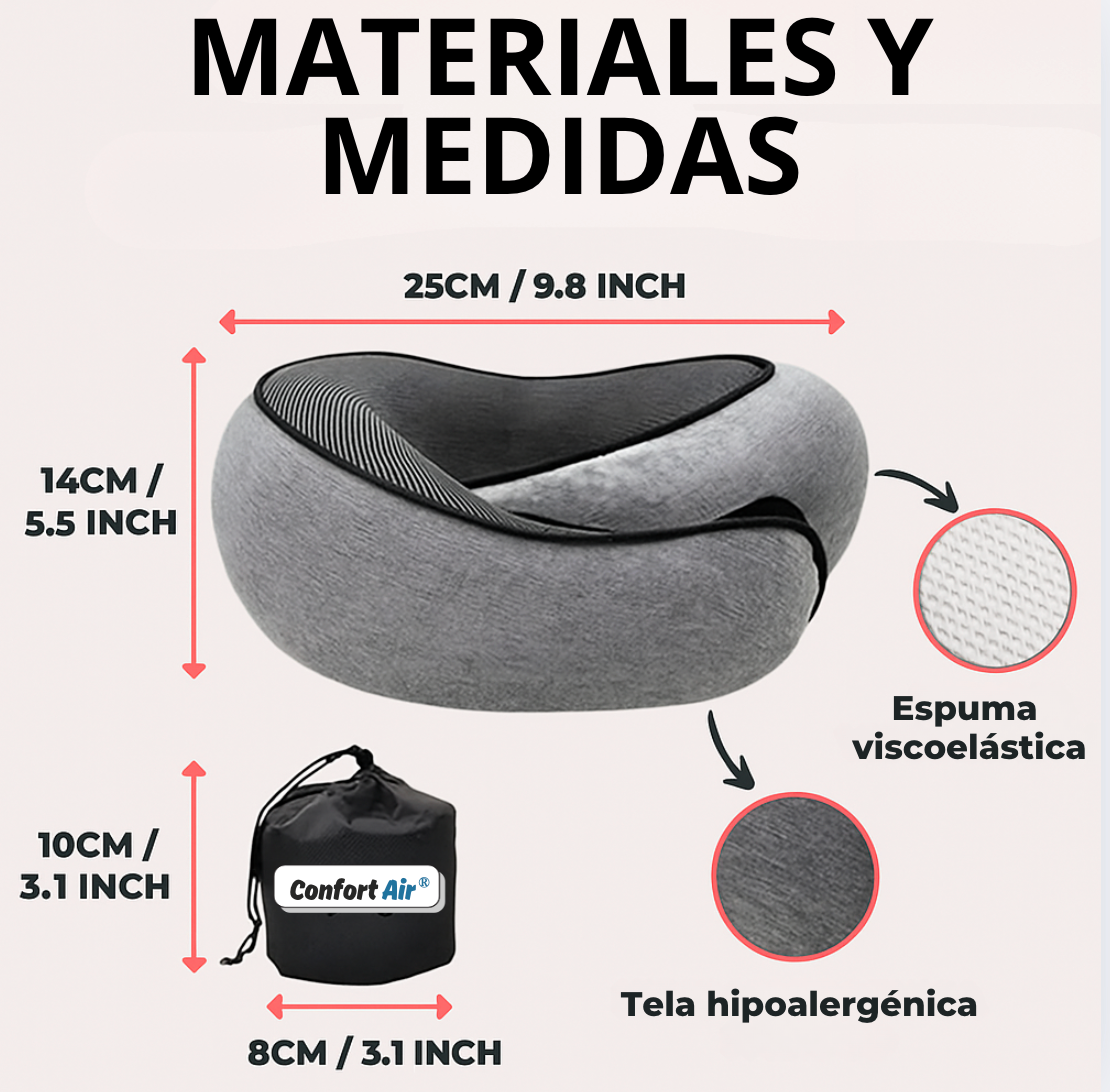 ComfortAir®: Soporte cervical premium para viajes sin tensión