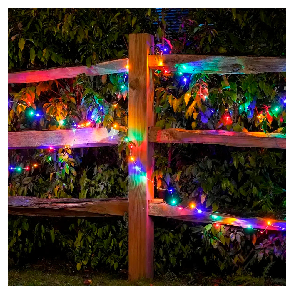 Luces LED de 10m para decoración con panel solar