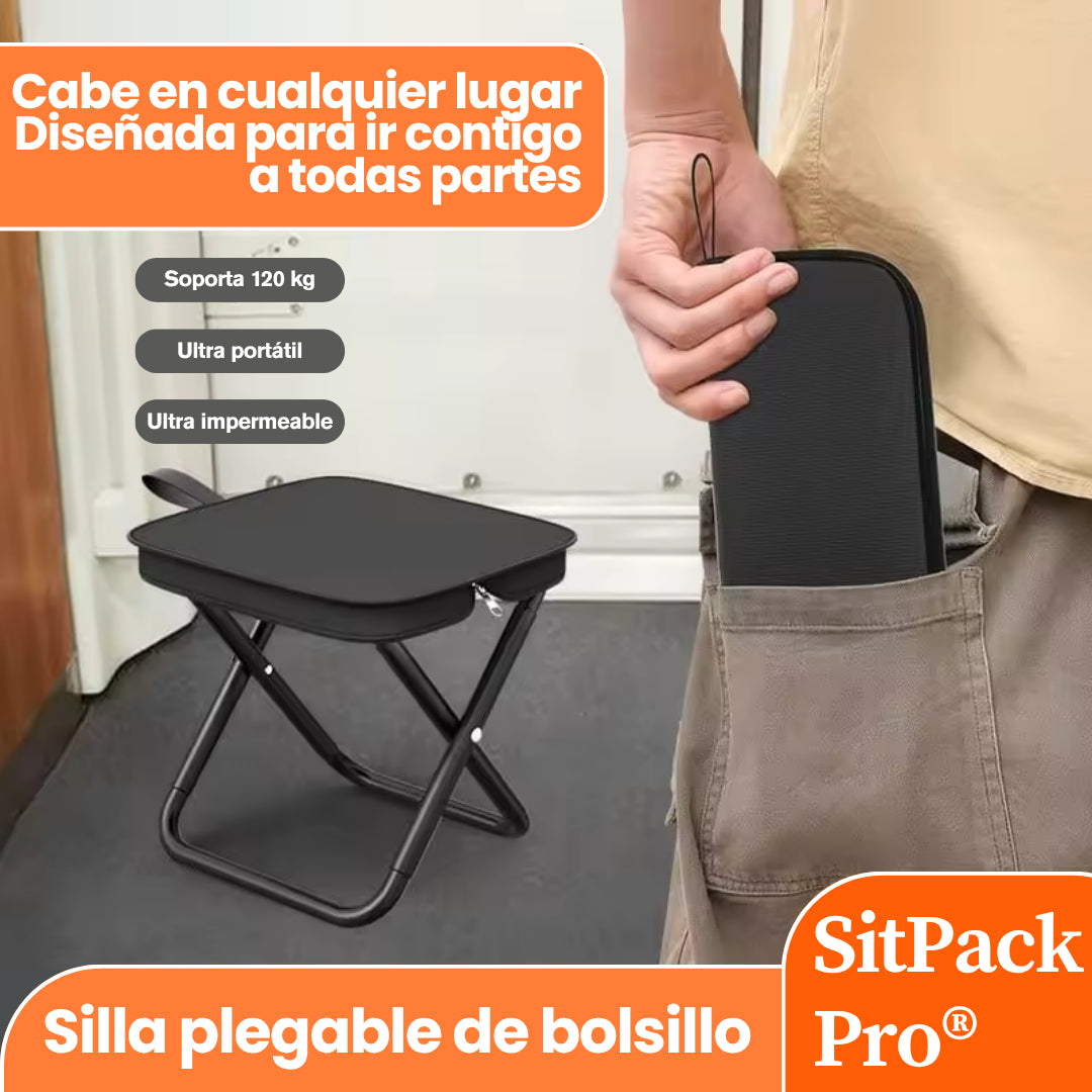 SitPack Pro®: Tu silla de bolsillo para ir a cualquier lugar