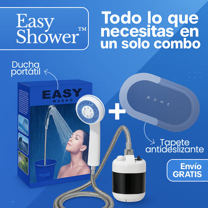 EasyShower™ Kit: Ducha portátil + Tapete antideslizante. Higiene y seguridad donde quiera que vayas