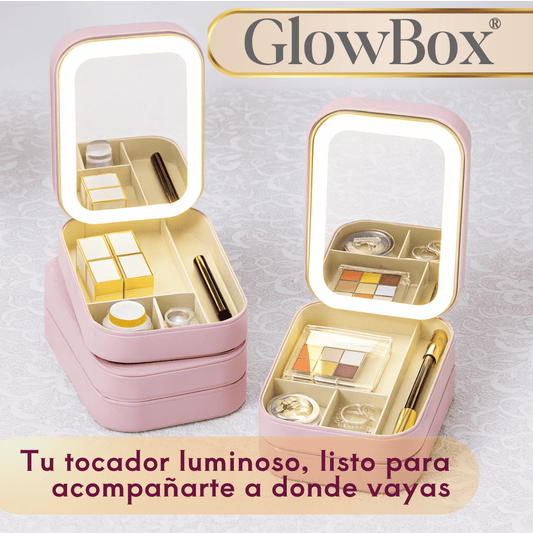 GlowBox®: Mini tocador portátil, práctico y elegante