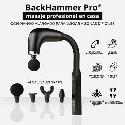 BackHammer Pro®: Masaje profundo donde tus manos no llegan