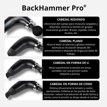BackHammer Pro®: Masaje profundo donde tus manos no llegan