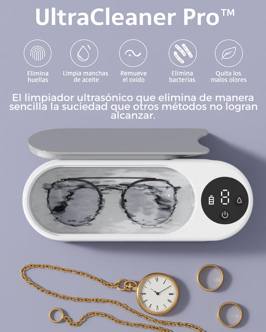 UltraCleaner Pro™: Tecnología de limpieza ultrasónica que mantiene tus lentes y accesorios como nuevos