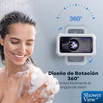 Dile adiós al temor de mojar tu celular con ShowerView™: El soporte de celular impermeable ideal para la ducha