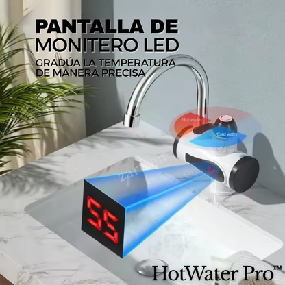 Despídete del frío extremo con HotWater Pro™: El grifo eléctrico que calienta el agua en segundos