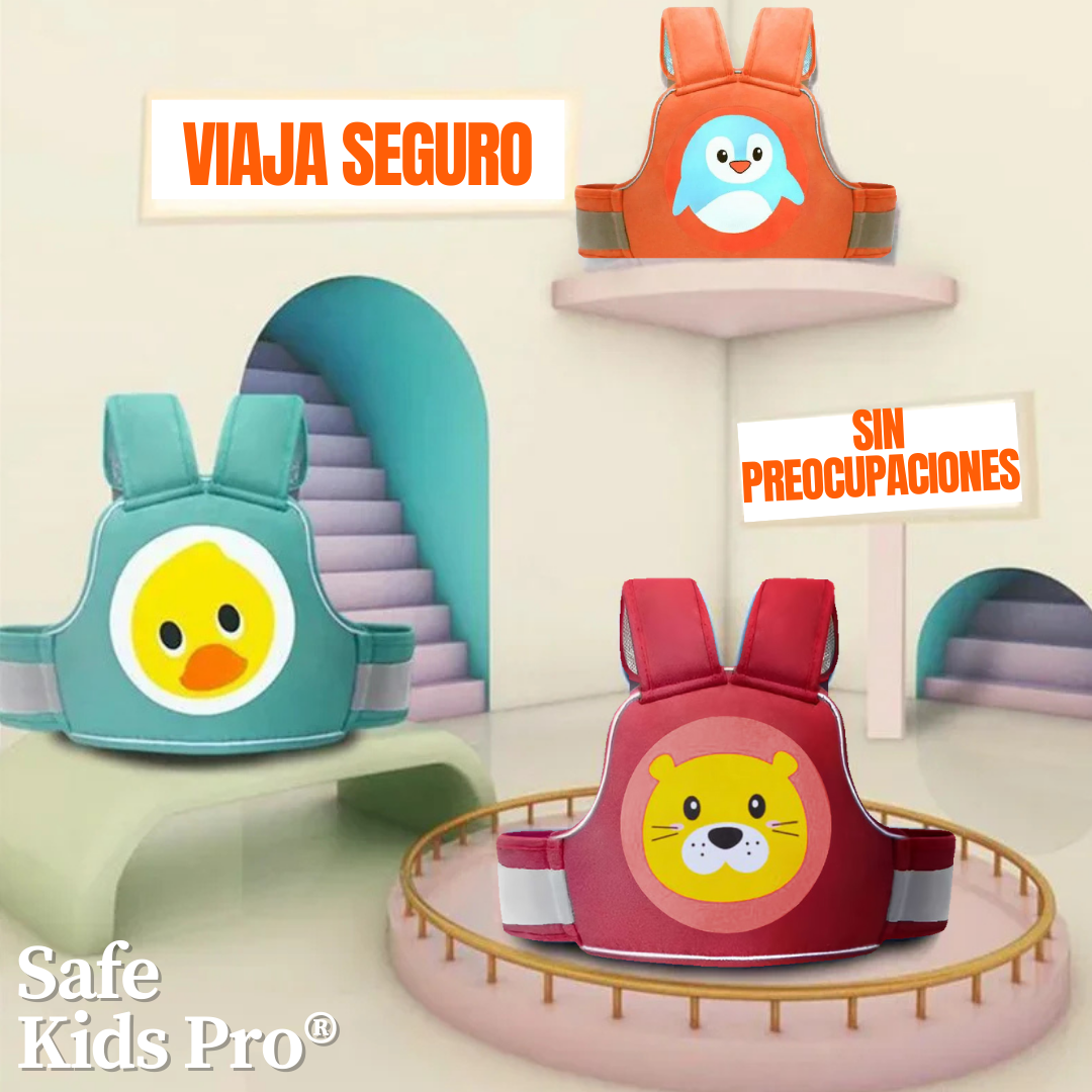 Evita caídas peligrosas con SafeKids Pro®: El arnés ideal para tu copiloto favorito🐣