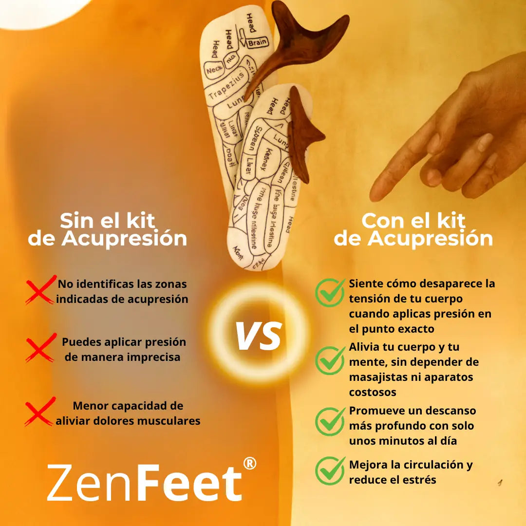 ZenFeet®: Kit interactivo de acupresión para liberar tensión y energía acumulada