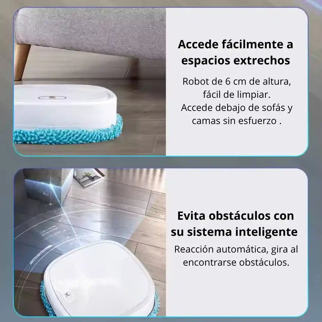 BrillaBot® robot limpiador 4 en 1 que deja tu piso reluciente