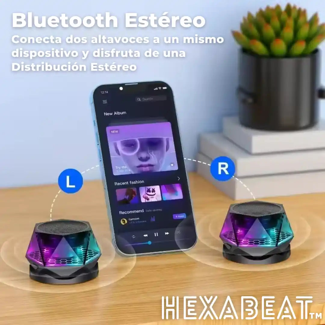 HexaBeat™ Mini bocina magnética para celular