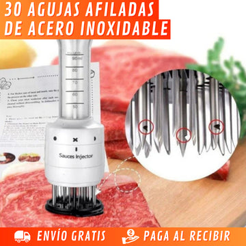 Inyector de marinado y ablandador de carnes MeatMaster® + ebook de regalo