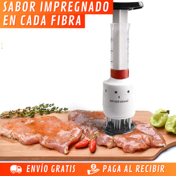 Inyector de marinado y ablandador de carnes MeatMaster® + ebook de regalo