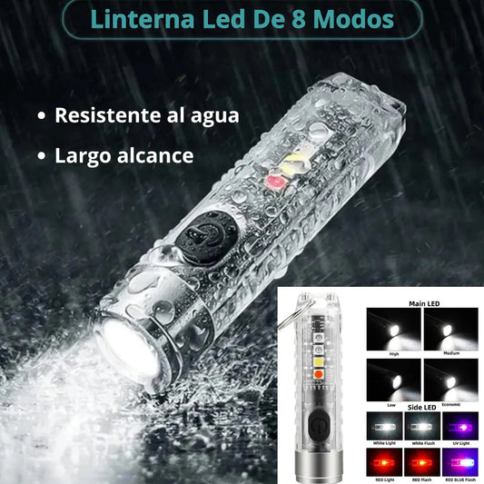 Linterna LED mini de 8 modos