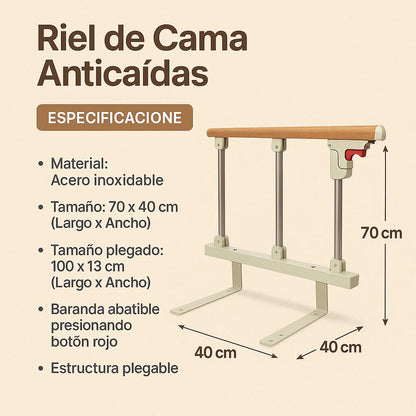 SafetyBed: Baranda Segura Plegable para Cama