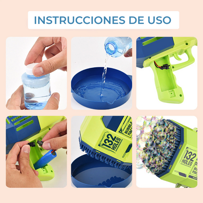 PartyPOP: Pistola Mágica de Burbujas Fiesta