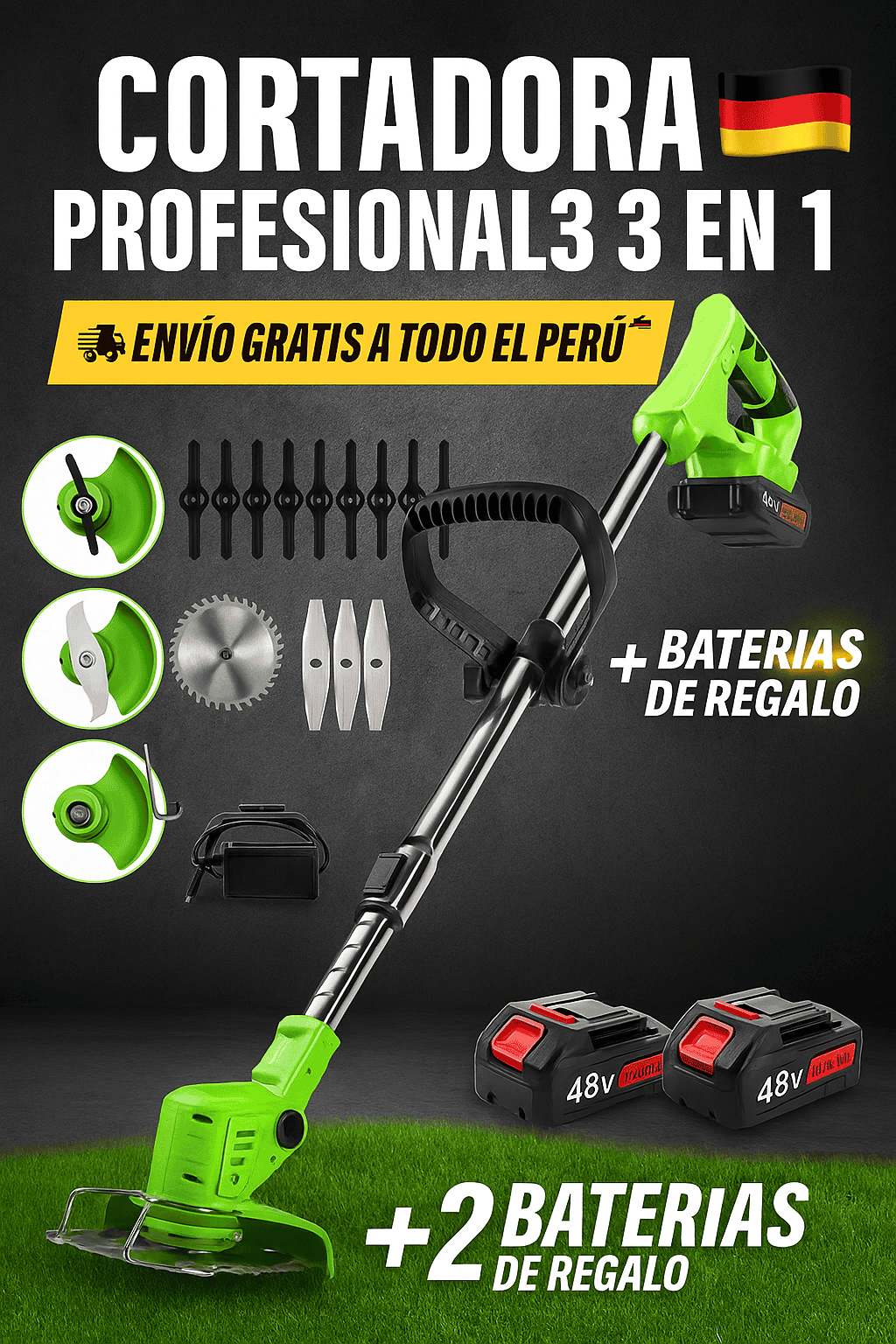 GreenMax: Cortadora Inalámbrica Alemana